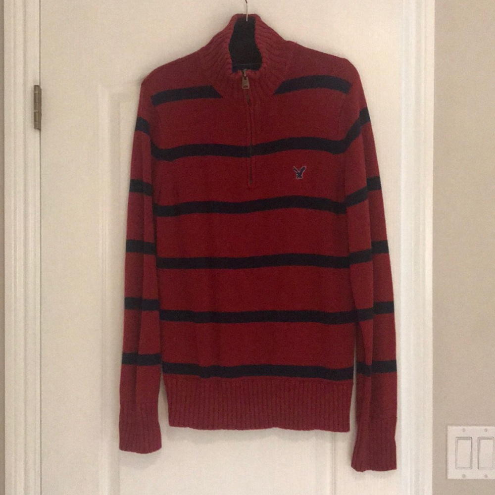 American Eagle Men quarter zip sweater